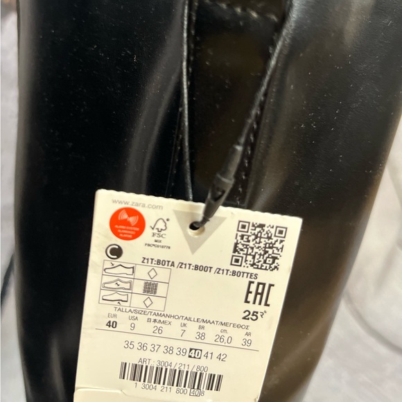 NWT- Zara FLAT KNEE HIGH BOOTS-9 - Picture 9 of 13